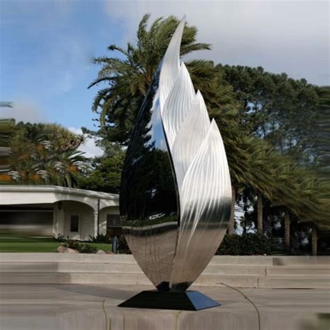 Large Painted Modern Outdoor Stainless Steel Music Note Sculpture