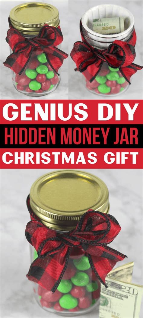 Genius Diy Hidden Money Jar Christmas T Christmas Jars Candy