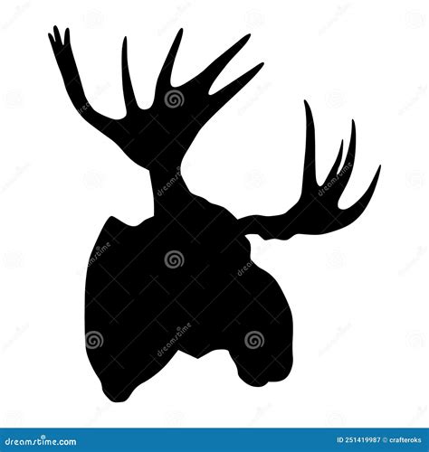 Moose Antler Silhouette Eps Crafteroks Stock Illustration