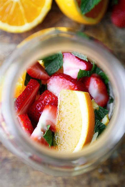 Strawberry Detox Water Recipe Strawberry Detox Water Food Drink Food