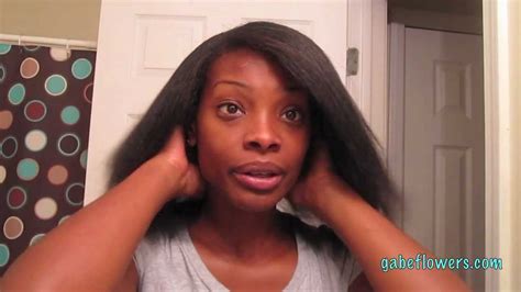 Backstage, someone will be setting her hair briefly using large curlers, and being interviewed. Straightening Natural Hair - Comb Chase Method - YouTube