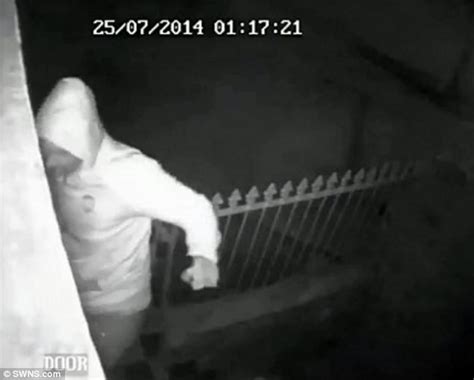 Thugs Caught On Camera Battering Down Homeowners Door As He Clung To