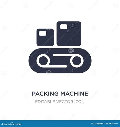 Packing Machine Icon On White Background Simple Element Illustration
