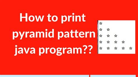 How To Print Pyramid Pattern Java Program Pyramid Star Pattern