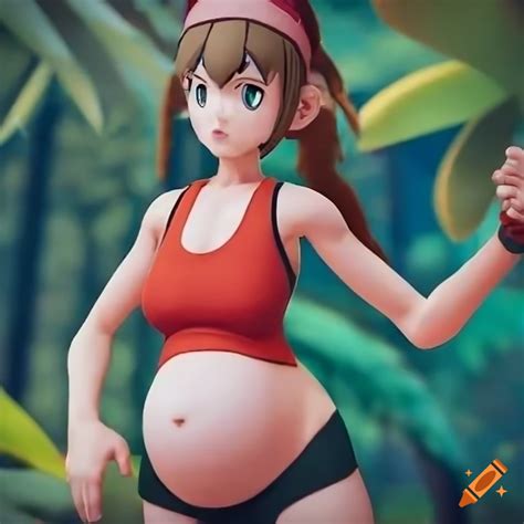 Photo Of Pregnant Pokemon Trainer May In Tropical Setting On Craiyon