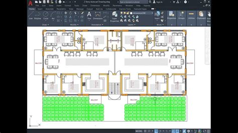 Tutorial Home Drawings In Autocad Simple Plan Youtube