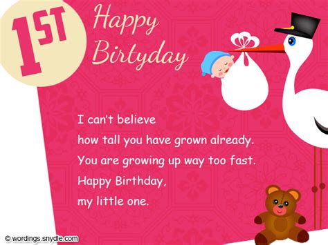 Best happy 1st birthday wishes for boy and girl. 1st Birthday Wishes - Wordings and Messages