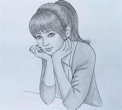 Sketch Of Beautiful Girl Prizeschool Drawings Disney Drawings
