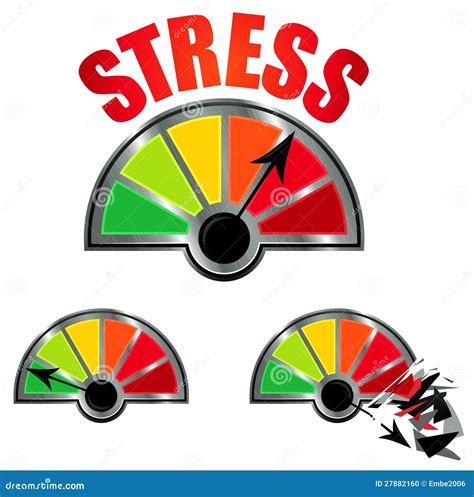 Stress Level Meter Stock Vector Illustration Of Green 27882160