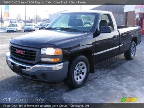 Onyx Black 2006 Gmc Sierra 1500 Regular Cab Dark Pewter Interior