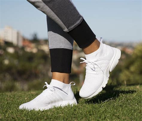 nike air presto ultra flyknit womens white white available at hype dc white nike shoes