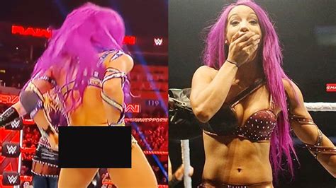 Sasha Banks Suffers Major Wardrobe Malfunction On Raw Video