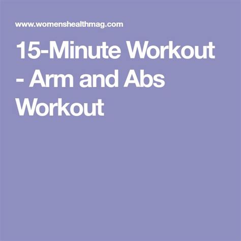 Transform Your Abs And Arms With This 15 Minute Workout Arms And Abs