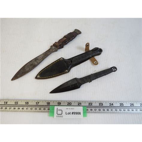 3 Vintage Throwing Knives
