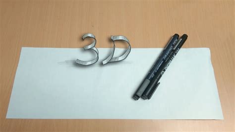How To Draw 3d Effect Drawing With Pencil Awesom Trick Art Youtube