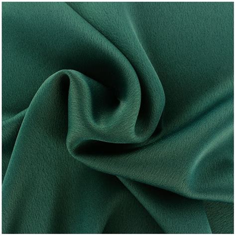 Crepe With Satin Reverse Side Fabric Fir Green X 10cm Ma Petite