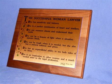 The Successful Woman Lawyer Plaque Women Lawyer Lawyer Wooden Award