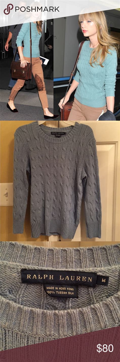 Taylor Swift Ralph Lauren Cable Knit Sweater Blue Only Worn Once In