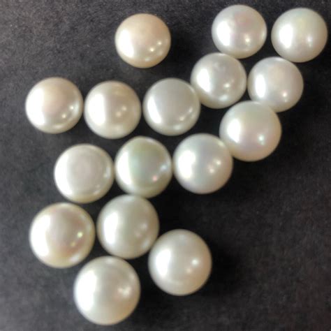 Aa 3 4 Mm Button Pearls Good Quality White Freshwater Pearl Etsy