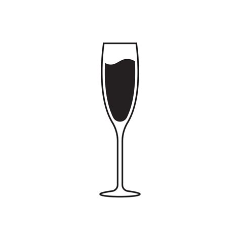 Glass Of Champagne Line Icon 15435908 Vector Art At Vecteezy