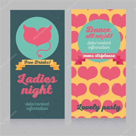 Template For Ladies Night Party Vector Illustration Premium Vector In