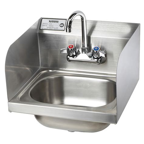 Splash paddy set of 2 sink splash guards qvc com. Krowne HS-26L 16" Wall-Mount Gooseneck Faucet Hand Sink - NSF