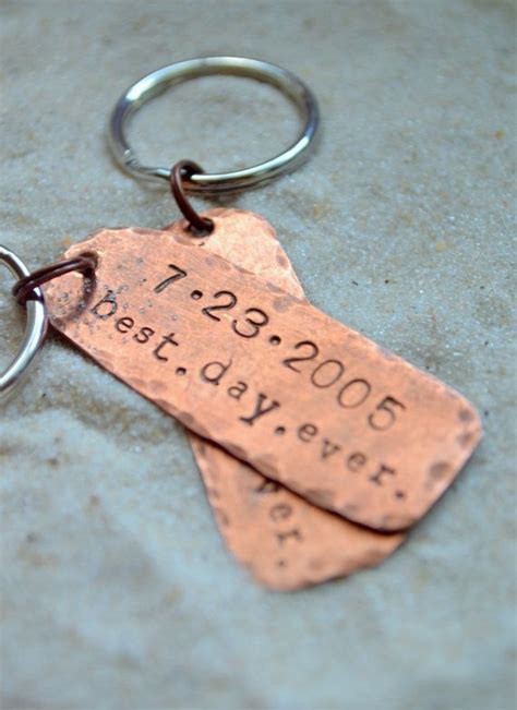 Best gifts for husband on wedding day. Anniversary Keychain - Husband gift- husband and wife gift ...