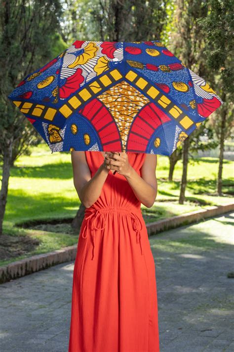 African Print Umbrella Parapluie Wax Etsy