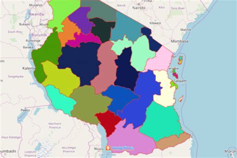 Tanzania Map Regions