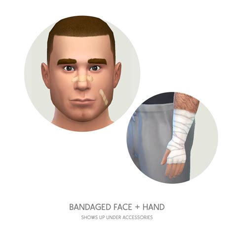 My Sims 4 Blog Fu Manchu Defined Behinds And Bandaged Face And Arms By