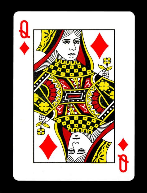 The bearer of bad news; Queen Of Diamonds Playing Card, Stock Image - Image of white, leisure: 86724023