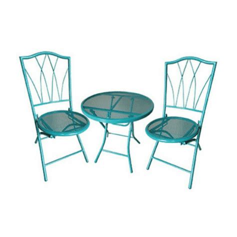 Courtyard Creations 17s5080lt Fs Aval Teal Bistro Set