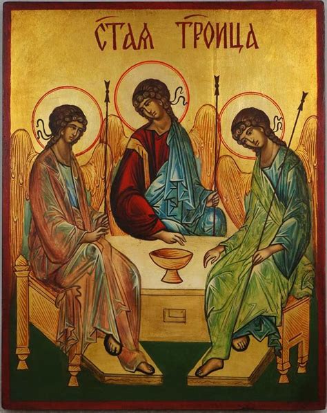 Biography of russian medieval icon painter, noted for holy trinity icon, trtyakov gallery. Holy Trinity (Andrei Rublev) Hand-Painted Icon in 2020 | Andrei rublev, Paint icon, Orthodox icons