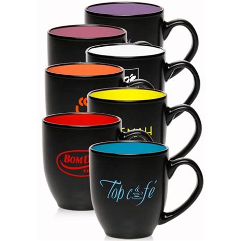 16 Oz Bistro Two Tone Ceramic Mugs Mugs Ceramic Mugs Custom Mugs