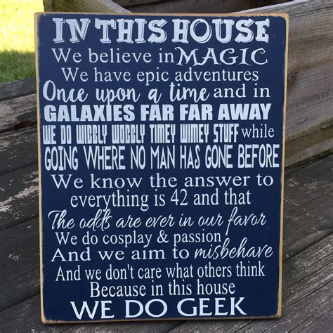 In This Housewe Do Geek Painted Wood Sign