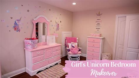 Bed doll house and decor baby crib. Unicorn Bedroom Makeover for Girls | Easy - YouTube