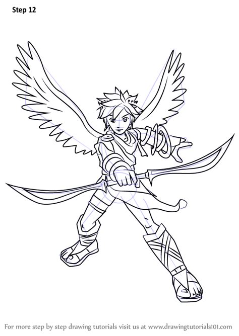 Showing 12 coloring pages related to pit. Step by Step How to Draw Pit from Super Smash Bros ...
