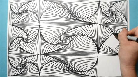 Amazing Freehand Line Drawing Illusion Daily Art Therapy Day 044
