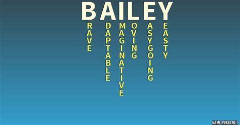The Meaning Of Bailey Name Meanings