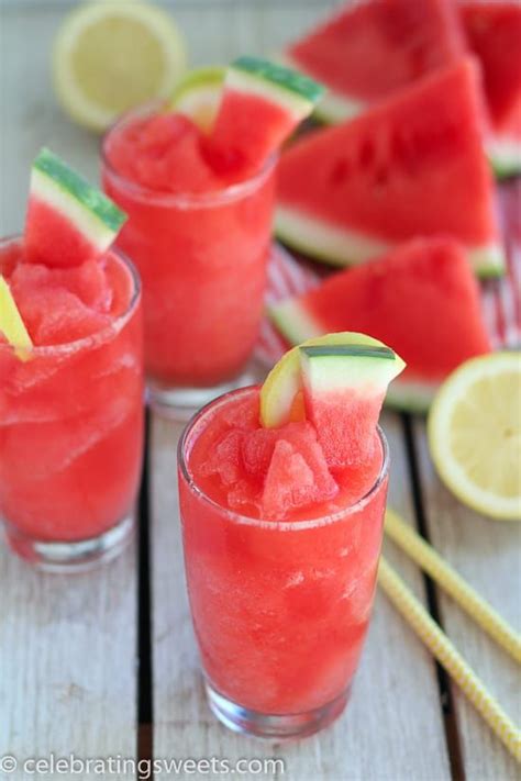 Watermelon Lemonade Slushie An Easy Two Ingredient Recipe Combining