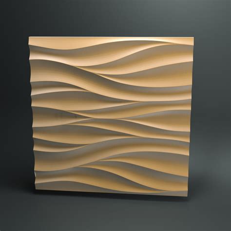 3d Panel Wave Cgtrader