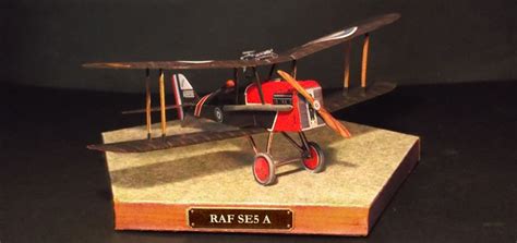 Raf Royal Aircraft Factory Se5 A Paper Model 164 Scale Paper