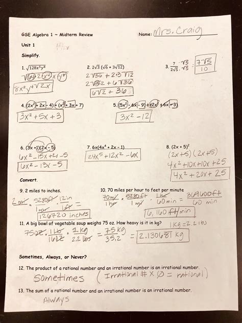 Algebra systems of equations and inequalities systems using substitution. Unit 4 Solving Quadratic Equations Answer Key Gina Wilson - Tessshebaylo