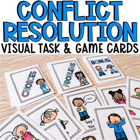 conflict resolution game and cards for lower elementary shop the responsive counselor