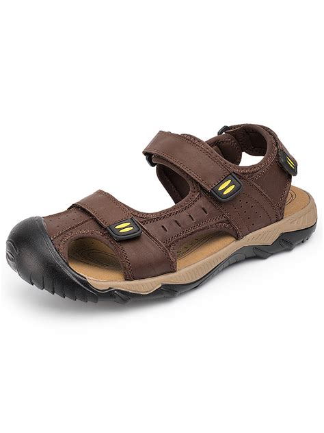Tanleewa Mens Waterproof Hiking Sandals Closed Toe Water Shoes