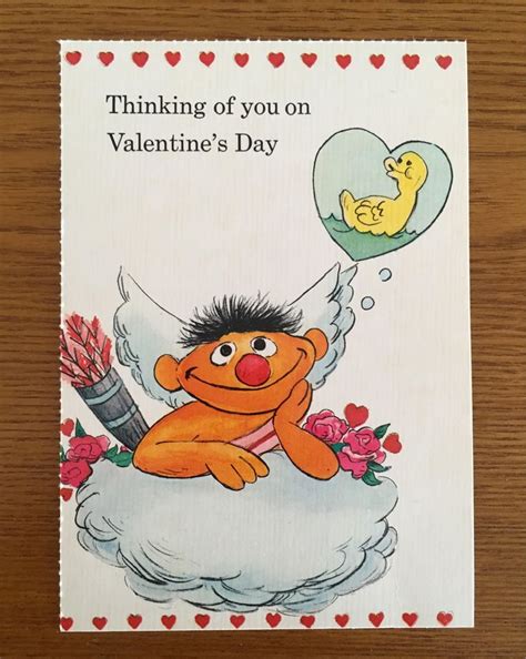 Vintage Sesame Street Valentines Postcard 1976 Sesame Street Etsy