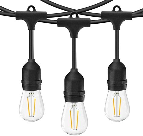 Banord 48 Foot Led Outdoor String Lightss14 2w X 18 Vintage Bulbs Waterproof X 718046126355 Ebay