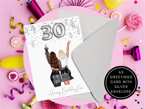 Personalised Best Friends 30th Birthday Card A5 Personalised Etsy