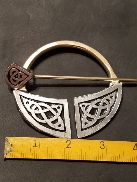 Extra Large Celtic Penannular Brooch With Knotwork Etsy New Zealand