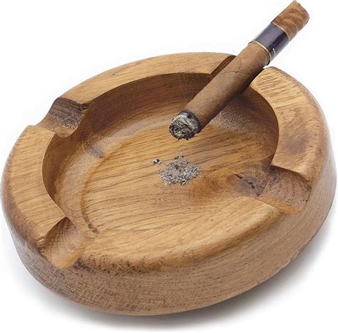 Amazon Com Face Wood Cigar Ashtray For Men Durable Solid Slot Cigar Holder Large Heavy